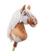 Hobby Horse Large Premium Stick Horse - Piebald Tobiano with White Mane A3