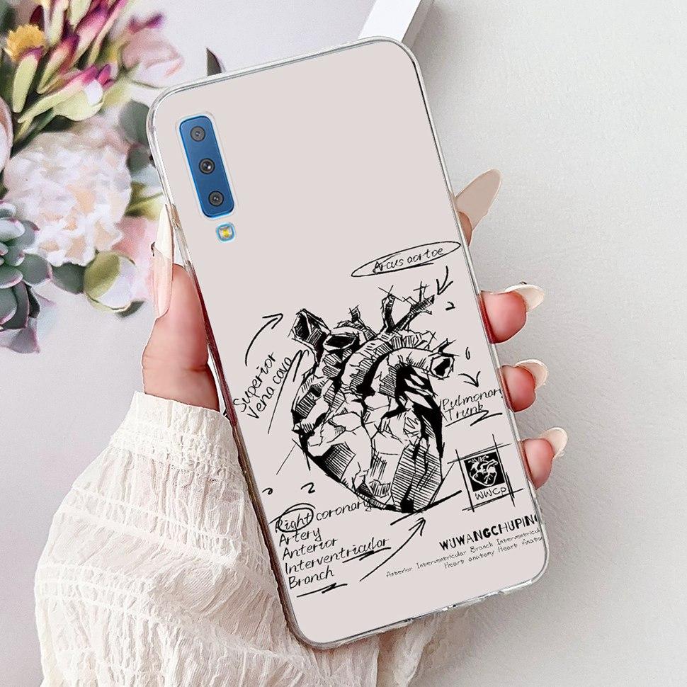 Για Samsung Galaxy A7 (2018) Θήκη Χαριτωμένη Γάτα Μόδα Ζωγραφισμένο Κάλυμμα Μαλακές Θήκες Σιλικόνης Για Samsung A7 A750F 2018 Fundas