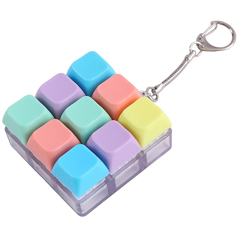 

Брелок-клавіатура для зняття стресу з 9 кнопками, Іграшка для пальців для дорослих, Кольорова клавіатура для зняття стресу (ДО)