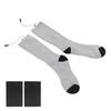 Portable Electric Heating Socks Rechargeable Battery Thermal Gray Sock for Men Women