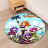 Clash Royale Printed Round Rug Carpet Chair Rug Area Rug Entryway Doormats,for Office Chair Living Room Bedroom Kitchen Room.