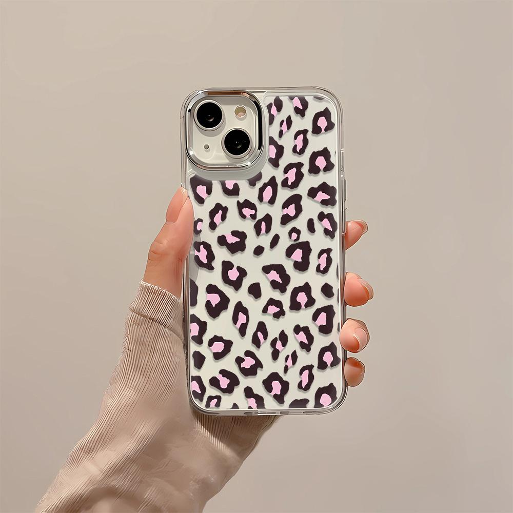 Girl Heart Pattern Phone Case For IPhone 12 13 11 Air 16 15 14 17 Plus Pro Max Shockproof Wildness Cover Leopard Print Funda