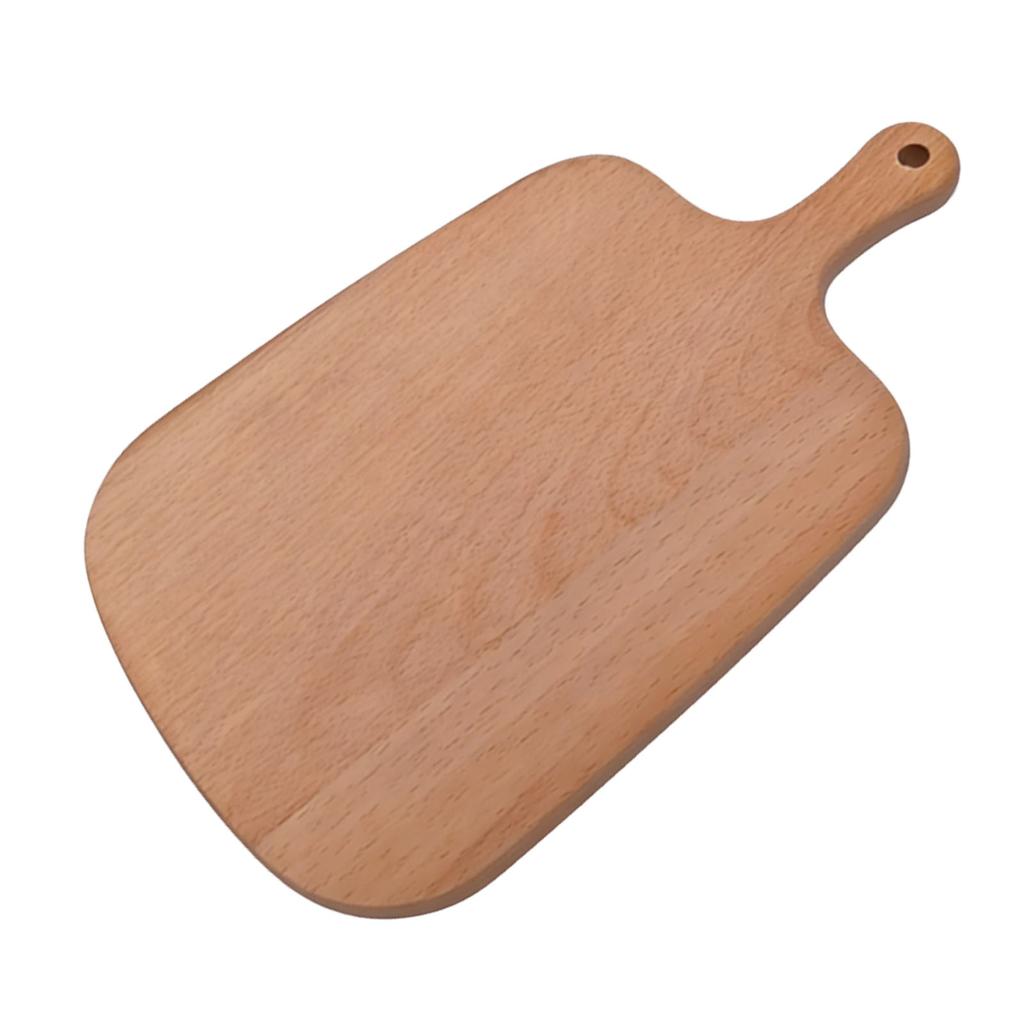 Beech Wood Cutting Board with Handle Decorative Kitchen Charcuterie Board for Cheese Meat Vegetables 33x20x1.5cm Beech