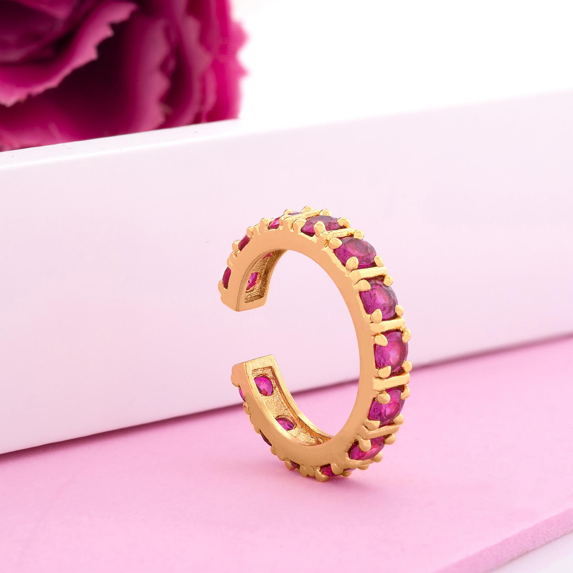 

Женское дизайнерское кольцо Estele с позолотой CZ и несколькими квадратными ремешками