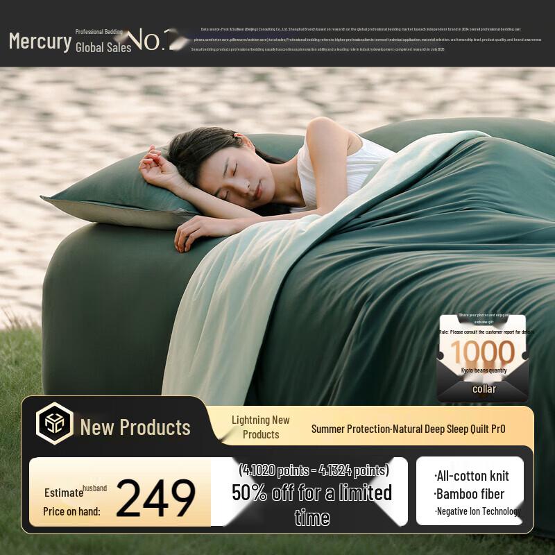 Mercury Home Textiles Deep Sleep Cooling Quilt 150*200cm