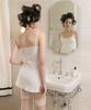 Lojanneu Sweet Dreams Button Mini Dress (White)