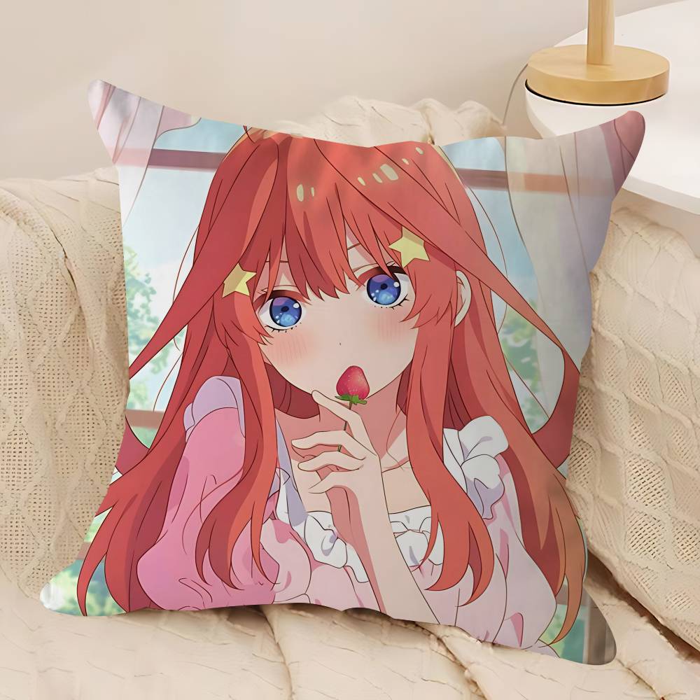 Anime N-Nakano-Itsuki Cushion Cover Inches Farmhouse Decor Home Throw Pillow Covers For Couch Decorations