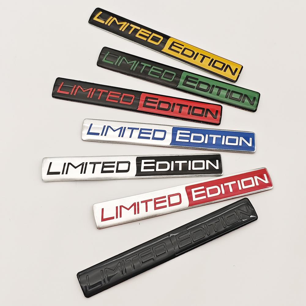 2PCS Limited Edition Emblem Badge 3D Metal Logo Decal Sticker For Rear Trunk Side Fender Car Motorcycle Racing Sport Accessories