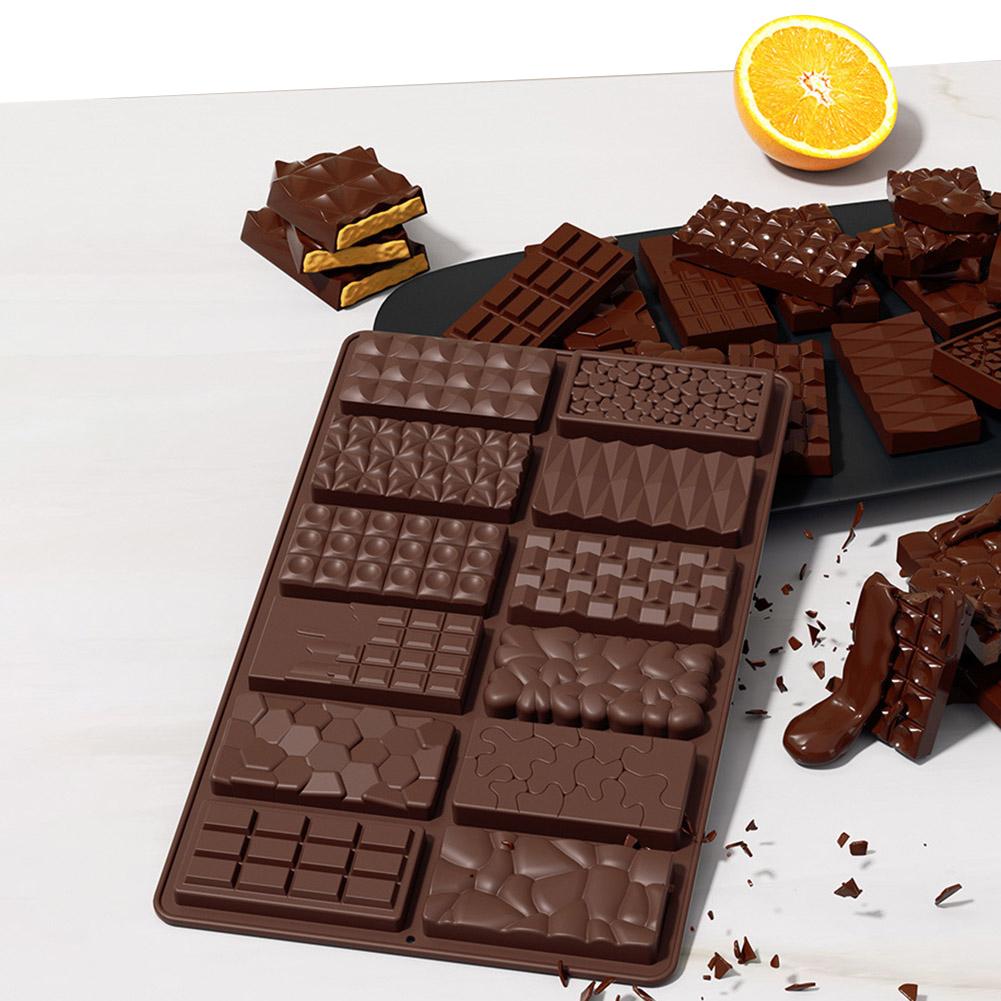 12 Hole Silicone Chocolate Candy Mold DIY Mini Cookie Candy Molds Non-Stick Chocolate Biscuit Mould Household Baking Tools