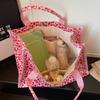 Borsa a Spalla con Stampa Leopardo Trasparente Grande Capacità da Pendolare Borsa Tote da Donna