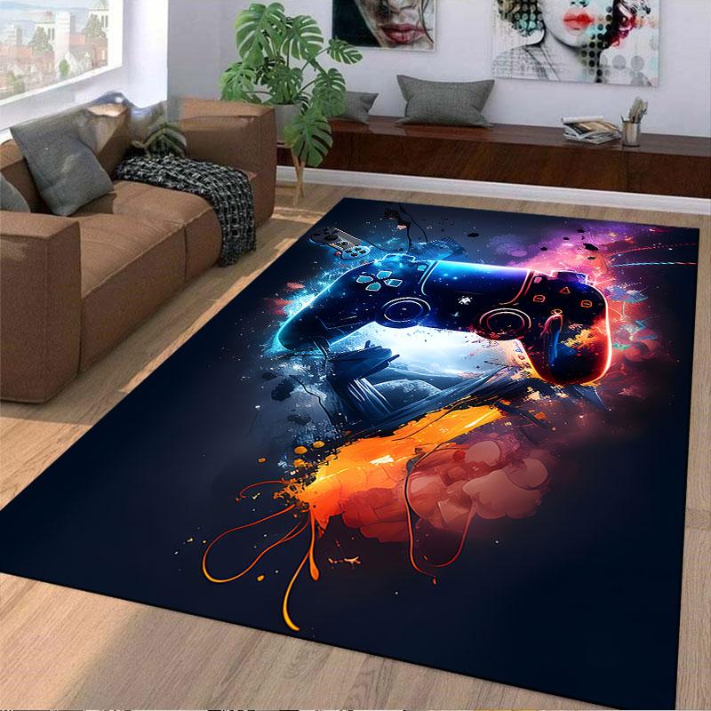 Gaming Controller Art Carpet suitable as a non-slip mat for the living room or bedroom sofa