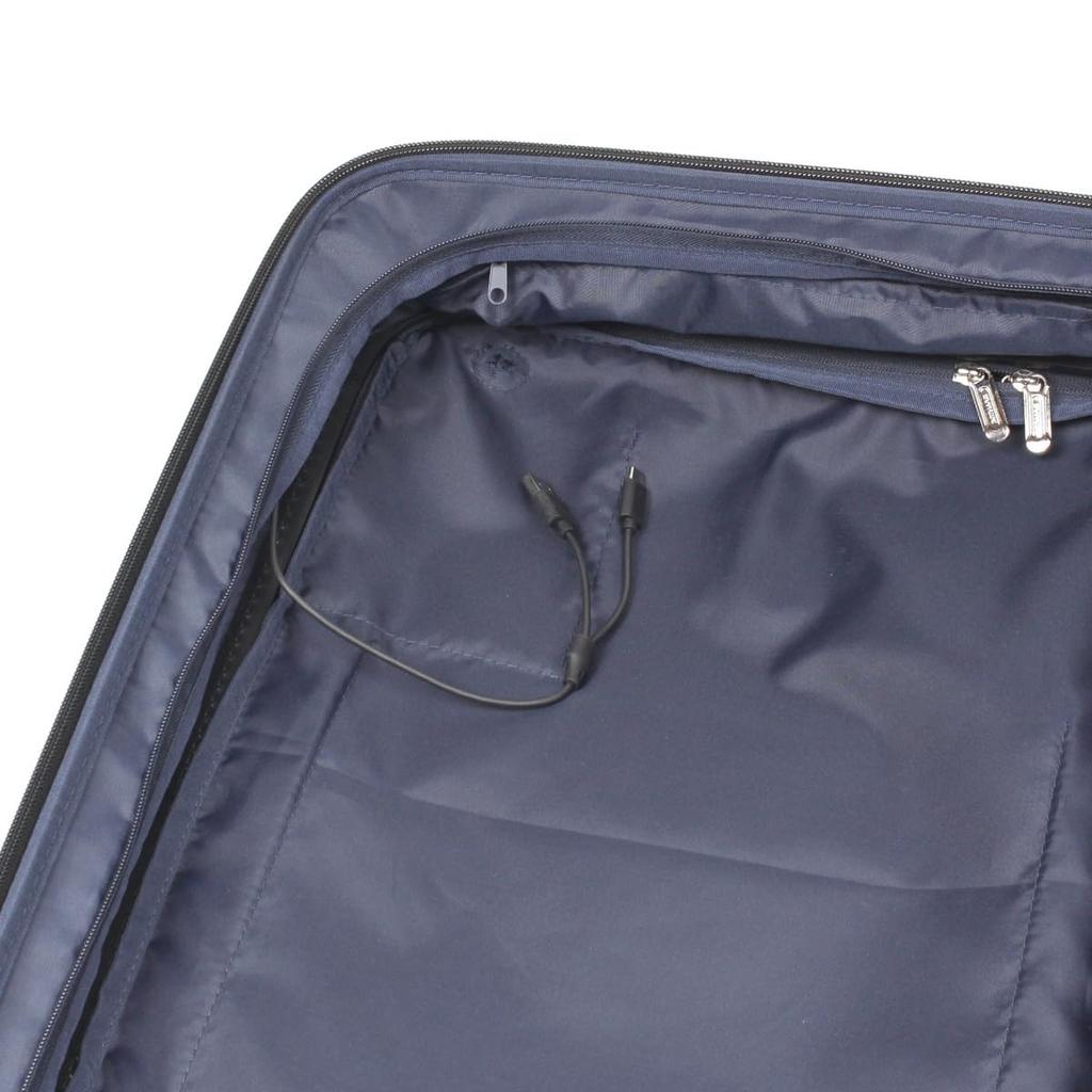 Suitcase Inter City 60521 53L Silent casters with stopper Dial lock type Jet black [Barmouth] 3.5kg