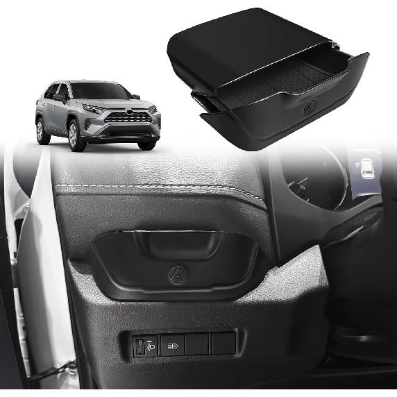 Muslogy Console Storage Drawer Compatible With Toyota RAV4 -2024 2025 Accessories Driver Side Drawer Box Console Organizer Ert Storage Cubby With