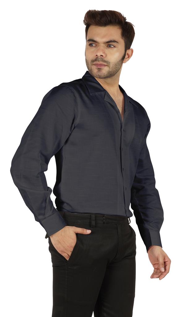 BestMan Solid Long Sleeve Cotton Shirts For Men  S Formal Button Down Regular Fit