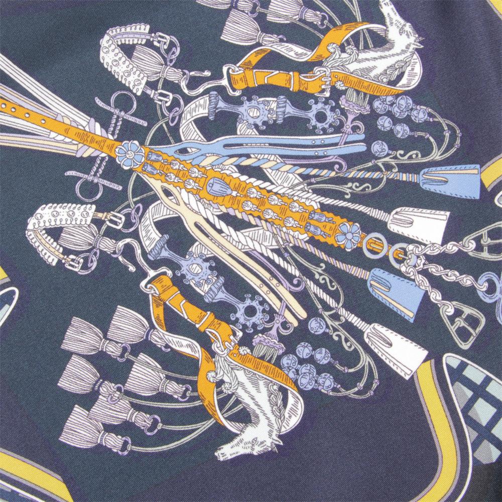 POBING Curled Twill Silk Scarf Women Saddle Bouquet Double Side Printed Square Scarves Wraps Echarpes Foulards Femme Hijabs 70CM