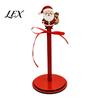 Wooden Paper Towel Dispenser Christmas Holder, 2D Roll with Snowman Kitchen Holiday Ornament Santa Patterns, Decorative Tissue Stand for Dining Table