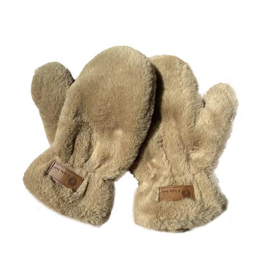 1 Pair Winter Faux Fur Mittens Soft Fluffy Fleece Plush Women Fingerless Gloves Outdoor Cold Weather Windproof Warm Thick Thermal Gloves