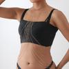 Elegante mehrschichtige Quasten Halskette Körperkette Halsband für Damen Mehrschichtige Halskette für Party/Club