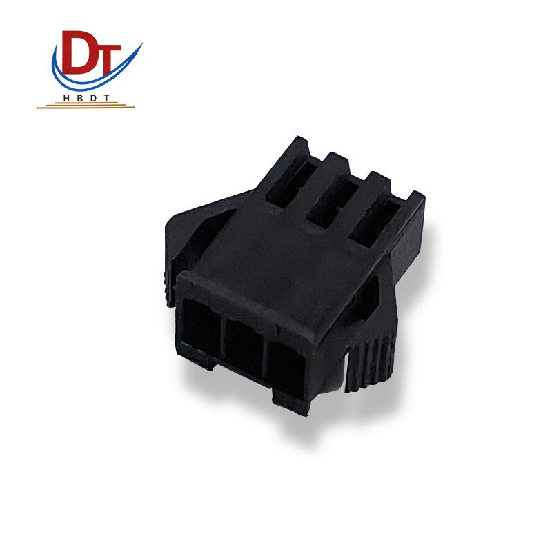 Black 3-Pin Automotive Wire Harness with SM-3Y Plastic Connector for Electric Toys