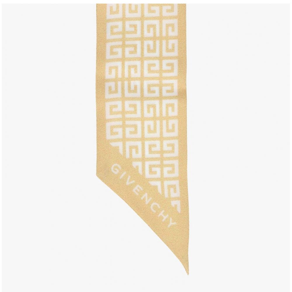 Givenchy 4g Monogram Print Skinny Twill Silk Scarf Bg00axg002