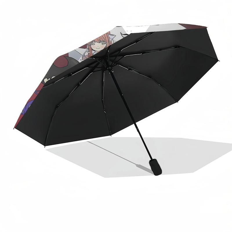 1pc Five Nights at Freddy's & Sans Outdoor Umbrella - Automatic Opening/Closing - Portable 3-Fold Design - Iron Frame - Perfect Gift for Fans, Travele