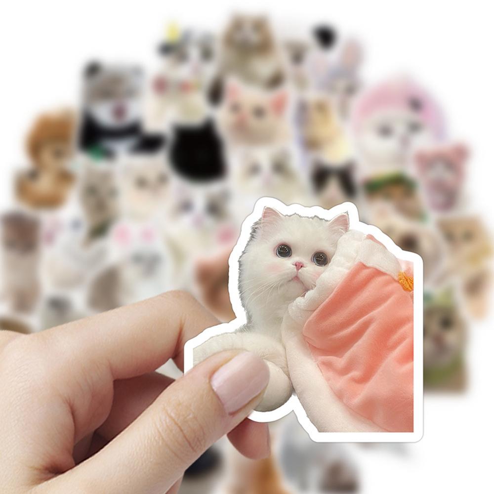 10/30/50pcs Kawaii Pet Cat Stickers Waterproof DIY Luggage Skateboard Phone Laptop Helmet Cute Animal Graffiti Sticker Toy Gifts
