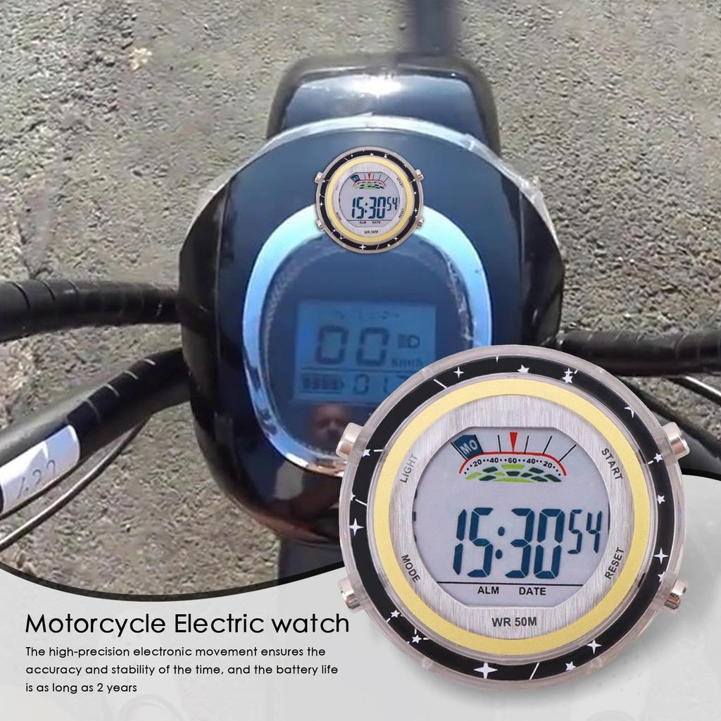 Fahrraduhr, Wasserdichte Lenkeruhr mit leuchtendem Zifferblatt, Automatische Uhr - Auto,