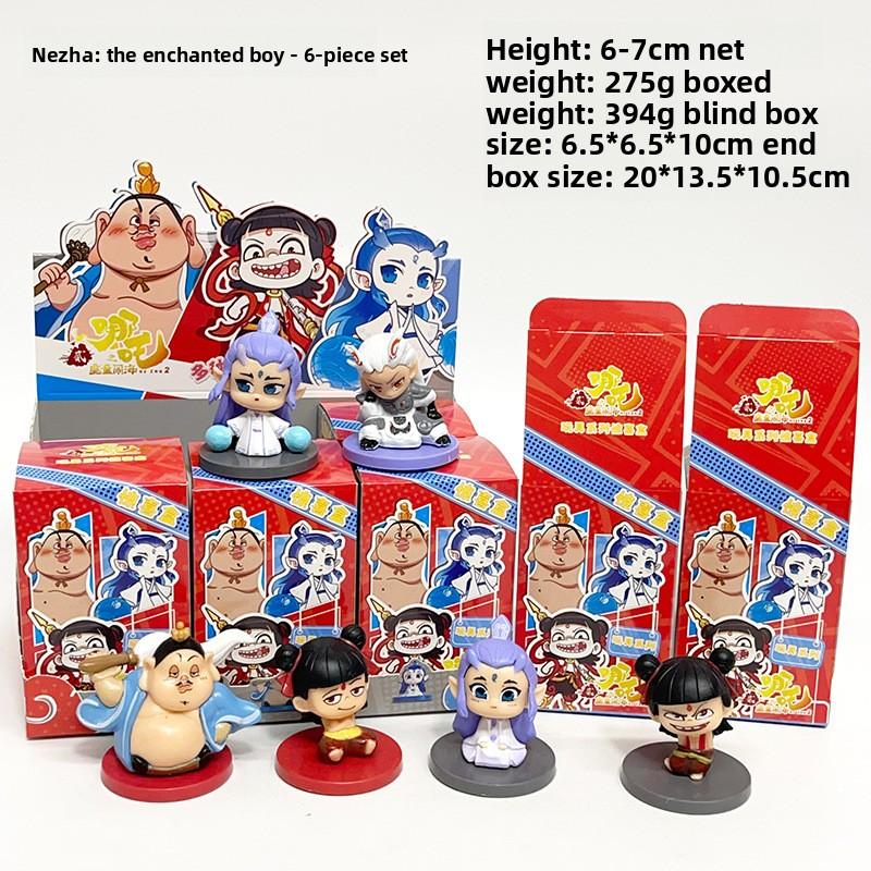 17CM Exquisite Version of The Third Prince of Nezha, The Arrival of The Devil Child Aobing Figure Ornament Model Car