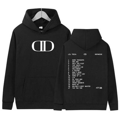 Lil Tecca DOPAMINE Tour 2025 Album Merch Bluza z kapturem Odzież męska Moda Oversize Bluza Y2K Hip Hop Gotycka Bluzy z długim rękawem