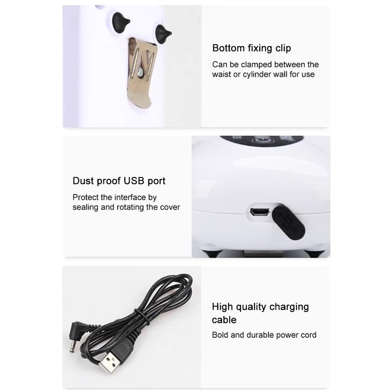 Aquarium Fischbecken Sauerstoff Luftpumpe Kompressor Aufladbar Leise USB mit Batterie Tragbar Fischerei Sauerstoffator 6000mA Outdoor