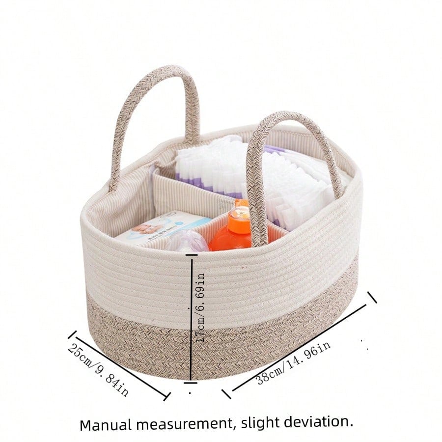 Baby basket with a divider for baby christening, baby registry search, and alphabet design as a newborn gift.
