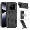 For Xiaomi Redmi Note 14 Pro+ 5G Magnetic Case Shockproof TPU + PC Phone Back Cover with Kickstand