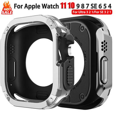 TPU PC pouzdro pro Apple Watch 11 10 42mm 46mm 9 8 7 6 5 4 SE3 Ochranné duté pro iWatch Ultra 3 2 1 49mm 45mm 41 44mm 40mm 38mm
