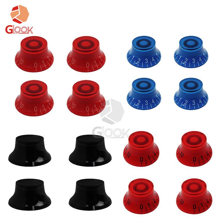 Ensemble de boutons transparents EPI Bass Volume et Tone Flying Saucer pour Guitares