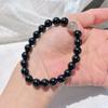 Natural Black Agate Black Gold Super Seven Design Bracelet Bracelet