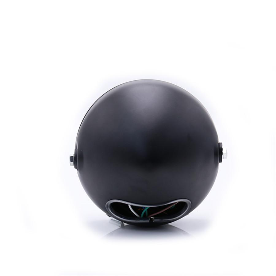 Dc12V 35W Retro Motorcycles Bikes Head Lamp Lampshade Grill Cover+Metat Bracket