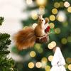 1PC Christmas Squirrel Decoration Holiday Decoration Simulation Squirrel Small Pendant Christmas Tree Creative Decorations