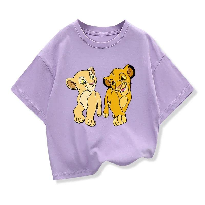 Potdemiel Summer The Lion King Simba T Shirt Kids Boys Clothes White Short Sleev Tshirts Children Clothing Baby Tops 212 Years 100