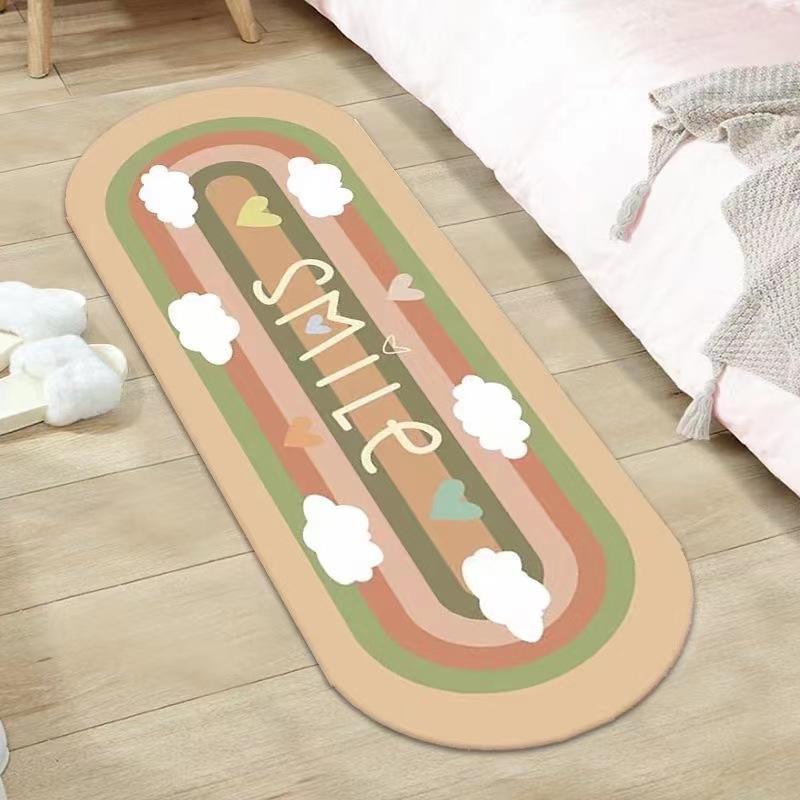 Schlafzimmer Bettvorleger Wohnzimmer Teppich Rutschfeste Matte Ovaler Couchtisch Teppich