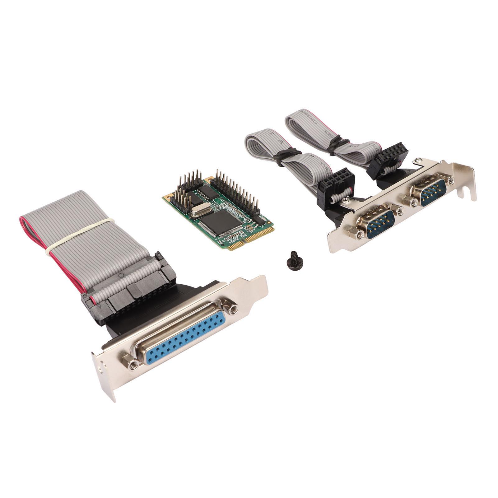 

Mini PCIe Combo Serial Parallel Expansion Card 6Gbs 2 RS 232 Port 1 DP25 Pin PCI Express to Printer