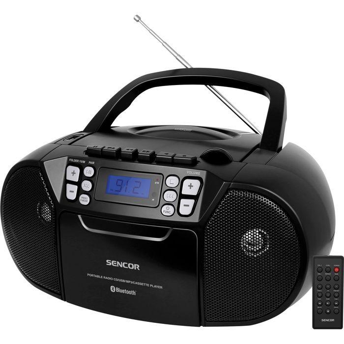 Sencor - Lecteur CD et Cassette - SPT 3907 B - Bluetooth - Noir - Image 6