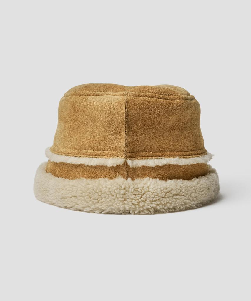 TTUDEMENT Teddy Trim Mustang Hat Beige