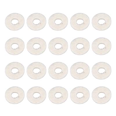 20Pcs Trompete Filz Noise Reduktion Tragen Beständig Elastische Trompete Ventil Filz Scheiben Beige