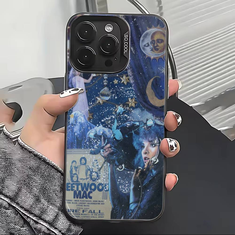Band F-Fleetwood Mac Phone Case For iPhone 17,16,15,14,13,12,11 Plus,Pro Max,XS,Colorful Silver Black Cover