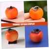 KALLORY Miniature Persimmons, Set of 6, Food Samples, Fruit Models, Fake Food, Dollhouse Parts, Crafts, DIY, Photography Accessories, Figurines,