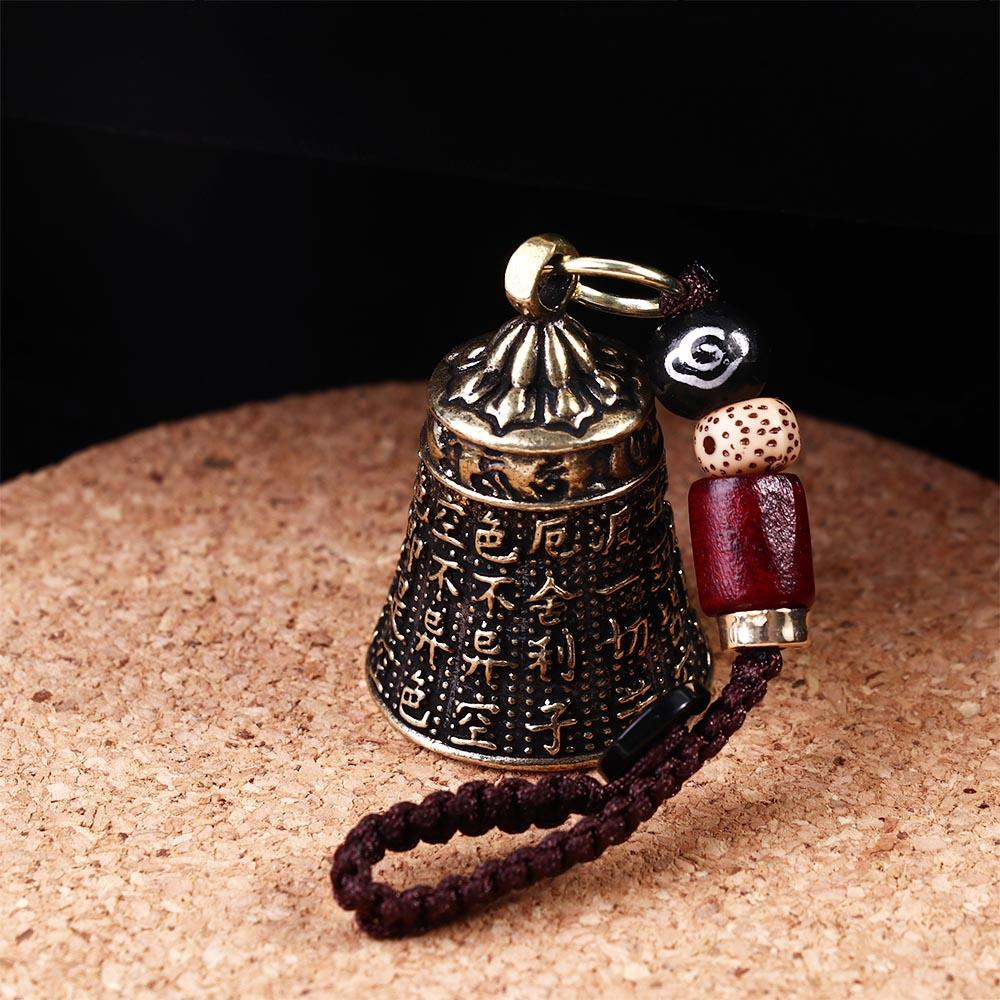 Pendants Lucky Rope Brass Bell Tibetan Buddhism Car Key Chain Keyfob Key Rings Car Key Chain