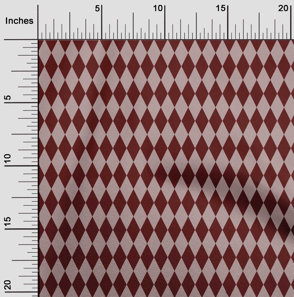 oneOone Cotton Flex Red Fabric Argyle Check Sewing Fabric By The Yard Printed Diy Clothing Sewing Supplies 40 Inch