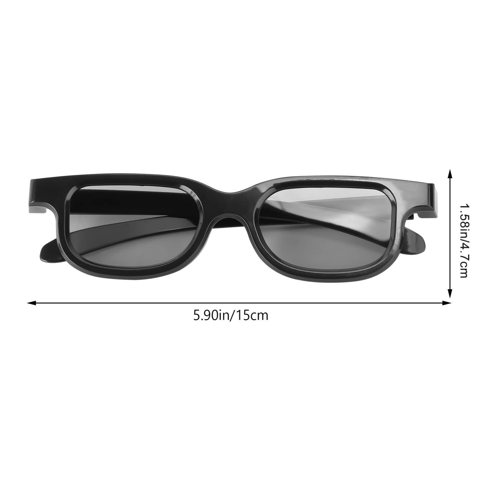 

100 Pack Passive Circular Polarized 3D Glasses for Adults - Lightweight Non-Electric Eyewear for Home Theater, Cinema & 3D Movie Viewing 0.2mm чорний