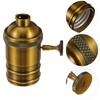 Retro E27 Vintage Lamp Socket Aluminum Die Cast Light Holder for Exposed Bulb Pendant DIY Lighting Stairway Basement Bathroom