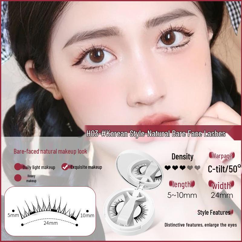 Magnetic False Eyelashes: Natural Set with Easy-to-Use Tweezers and Portable Case
